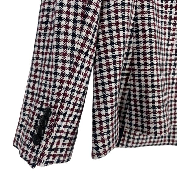 Madewell The Alston Blazer Jacket Gingham Twill Slim Fit Size 12 - Picture 10 of 11
